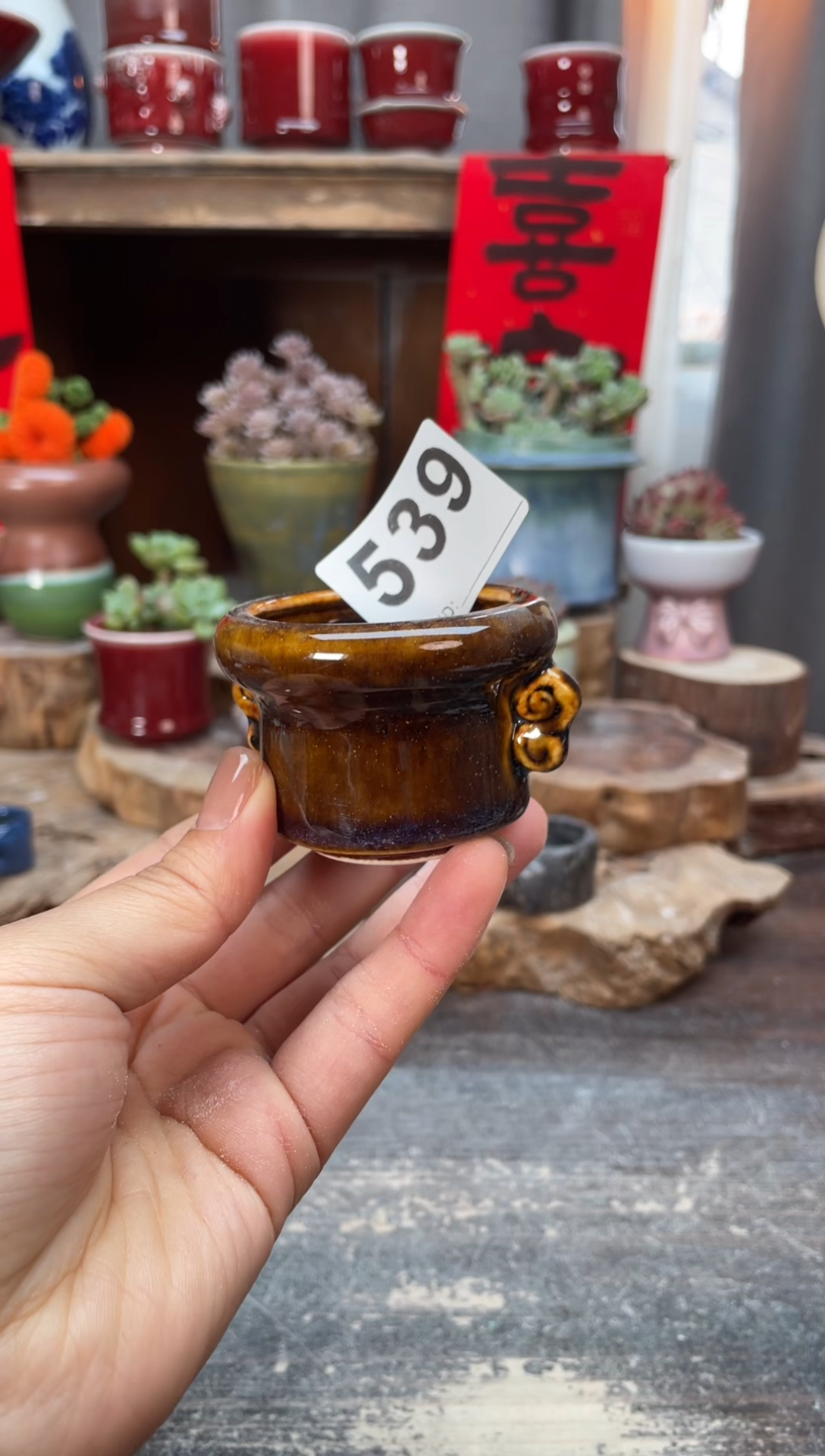 【闪购商品】摆件539知木小芳花盆