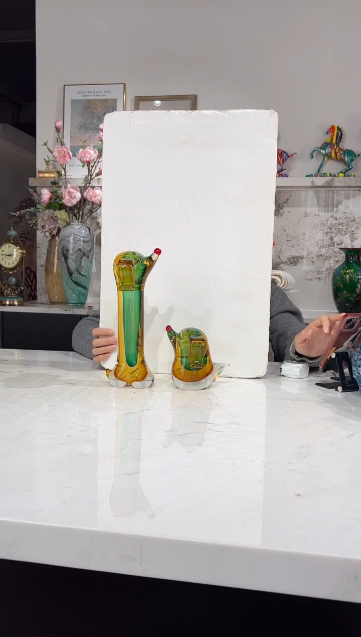【闪购商品】琉璃抽象小狗一对