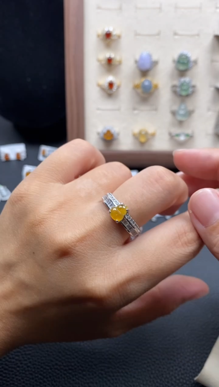 银S925镶嵌戒指翡翠111111