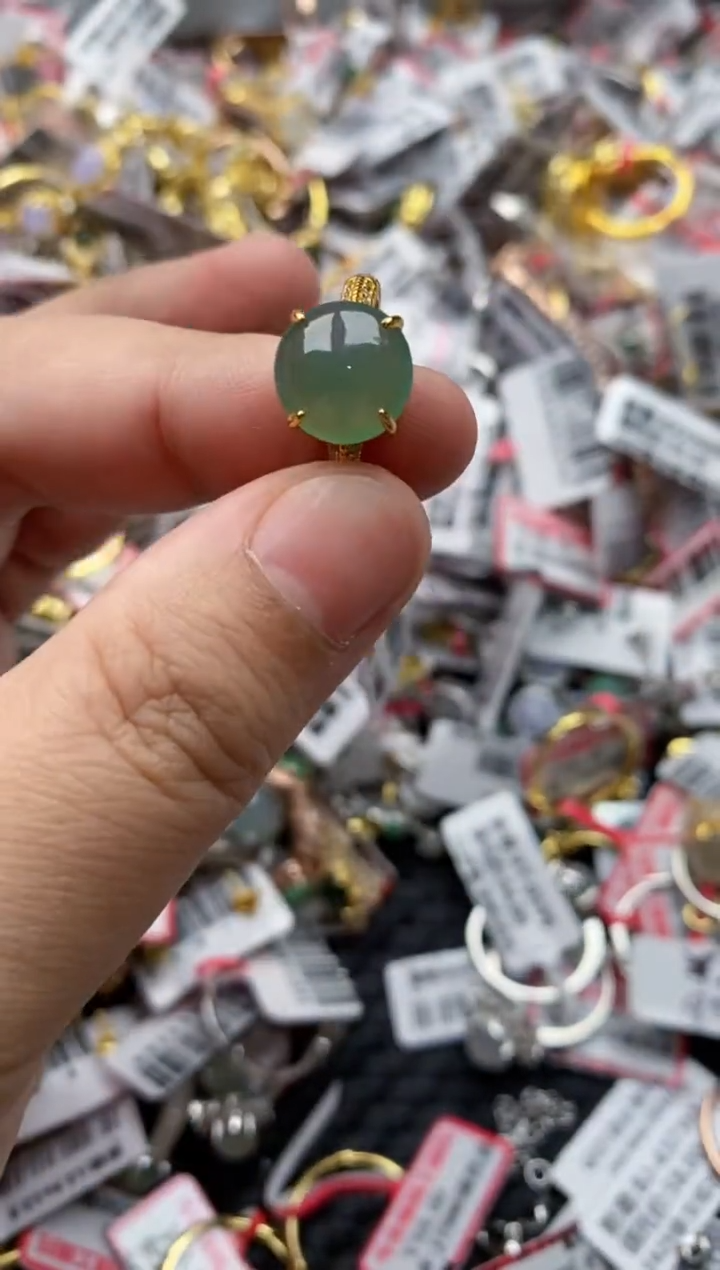 【闪购商品】翡翠戒指银S925镶嵌111111----9