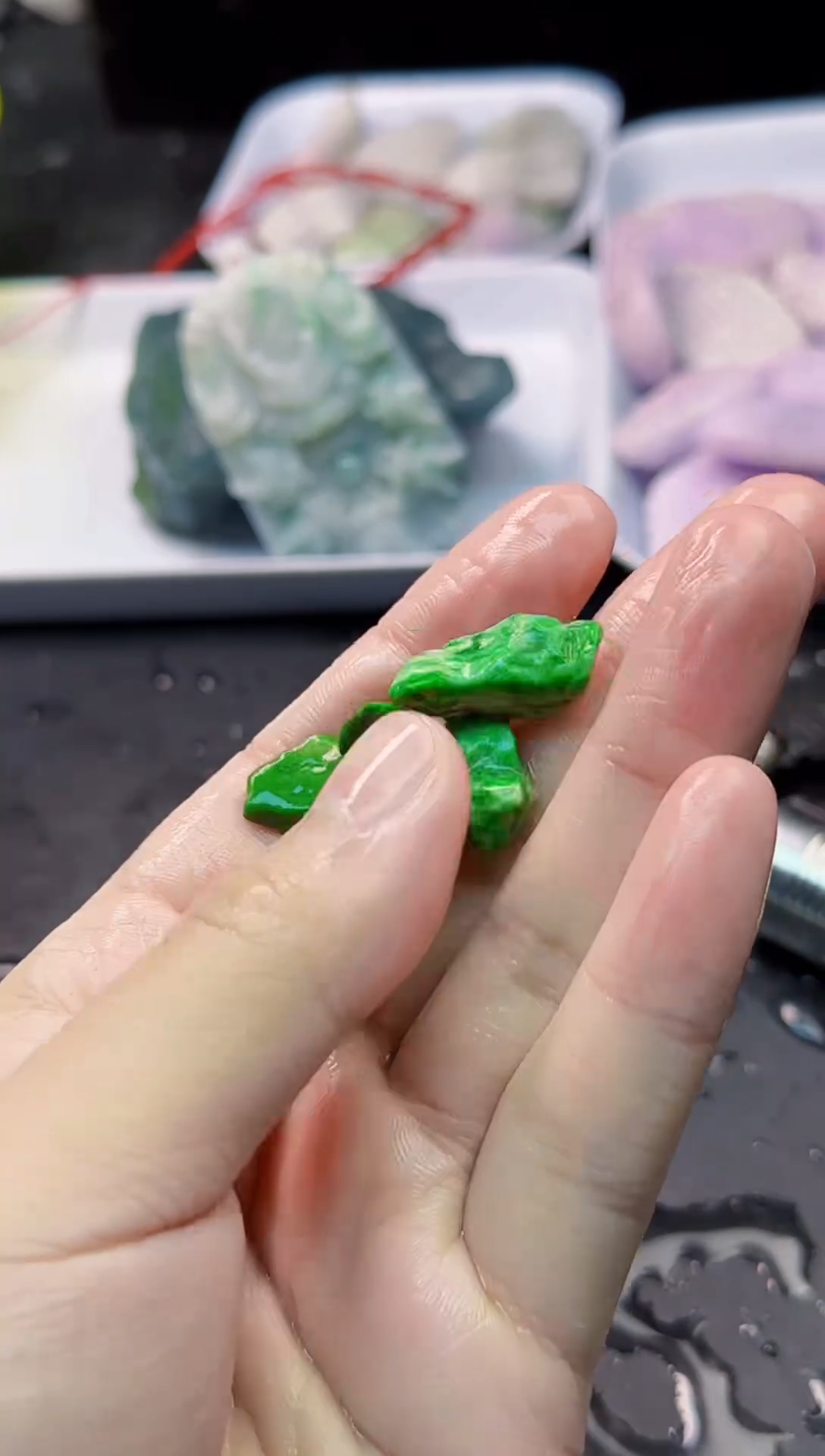 配石翡翠050天然A货翡翠