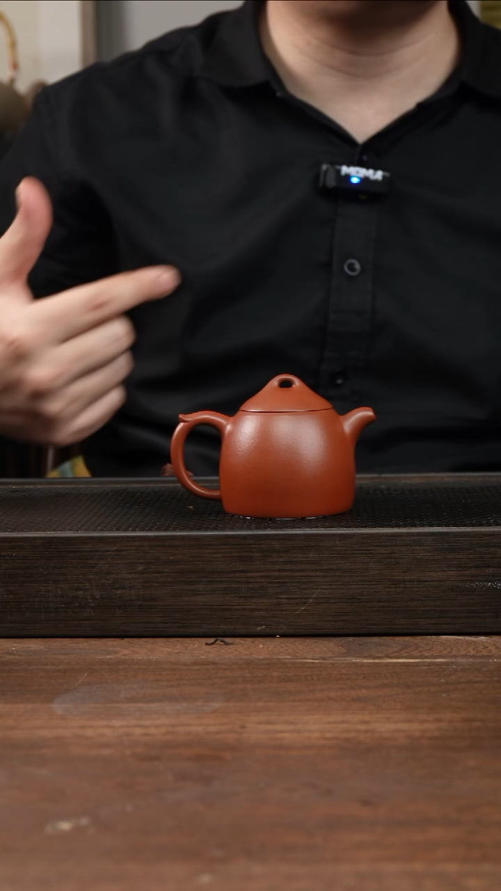 茶杯紫砂楊全手朱泥小秦权     120CC  