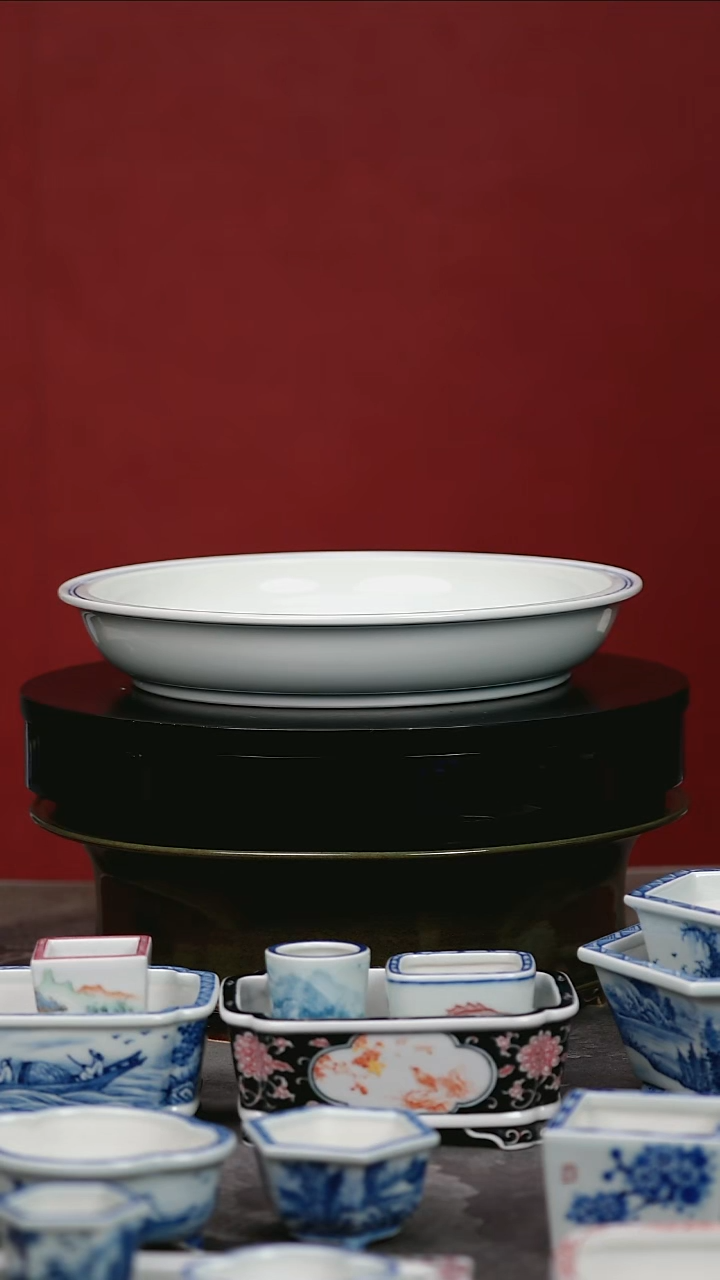 其他陶瓷他**海其他 陶瓷 他*海青花盆托