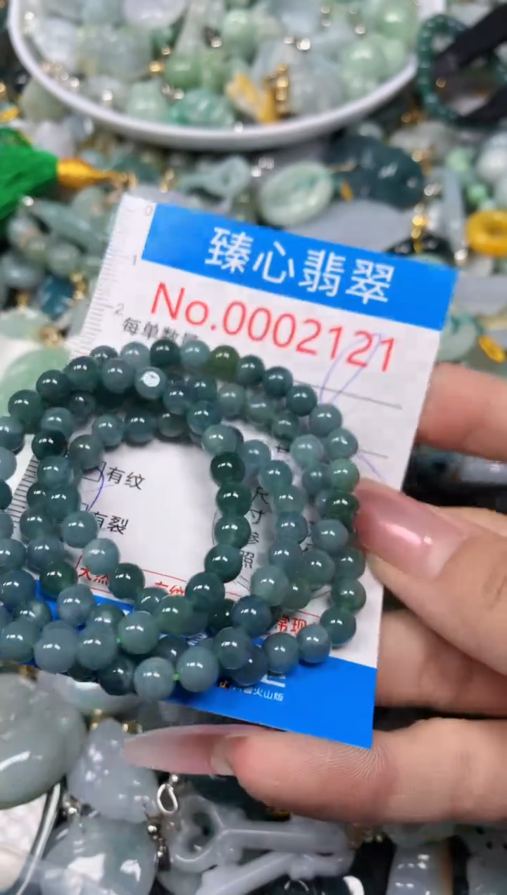 【闪购商品】翡翠颈饰未镶嵌含绳0002121