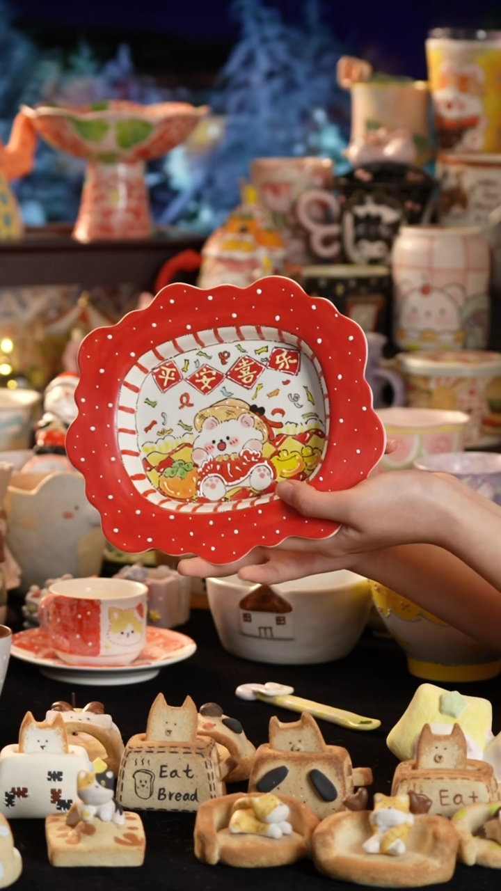 其他陶景德镇釉下彩手绘设计师款陶瓷