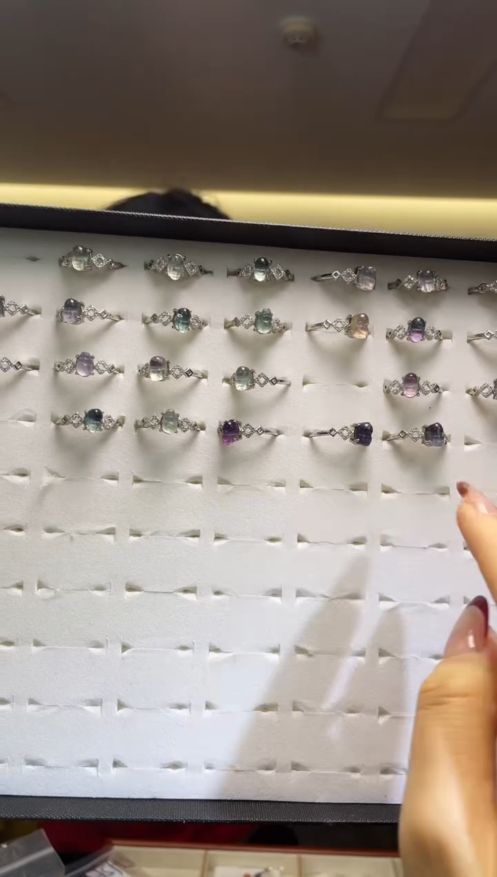 未镶嵌戒指萤石（多样性发一件）定制不备注