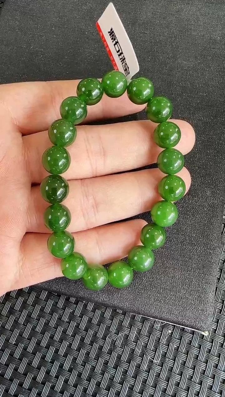 【闪购商品】和田玉（碧玉）手串未镶嵌卡10左右手串
