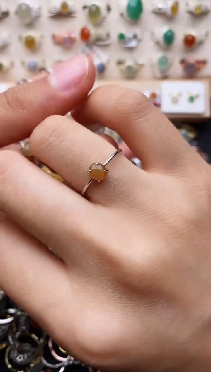 【闪购商品】翡翠戒指银S925镶嵌缅甸翡翠