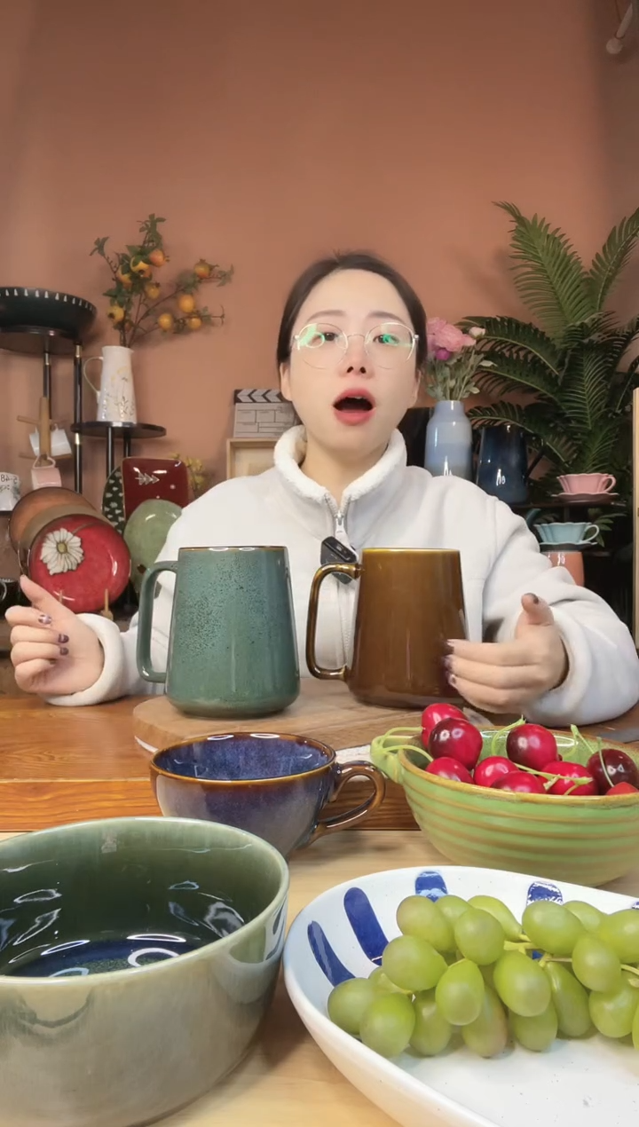 陶瓷超大容量水杯 2件 微瑕疵