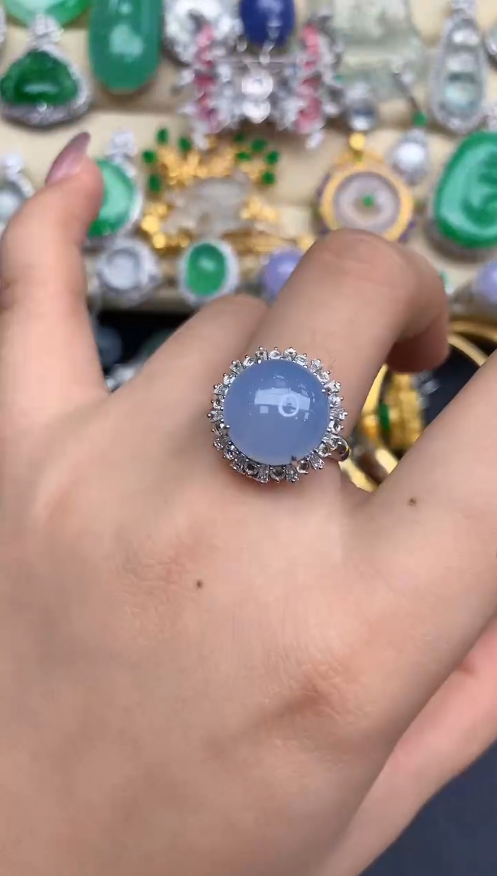 吊坠(不含链)18K金镶嵌翡翠446-中国好珍宝