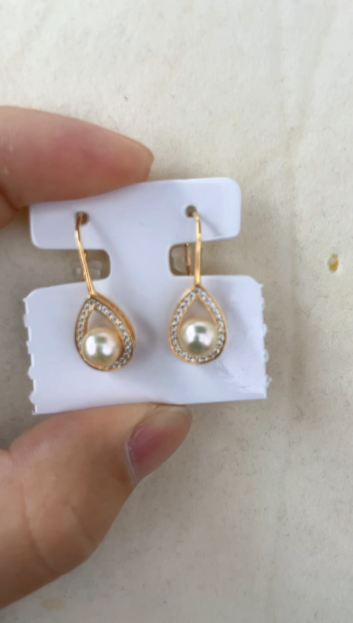 【闪购商品】海水珍珠耳饰银S925镶嵌耳钩