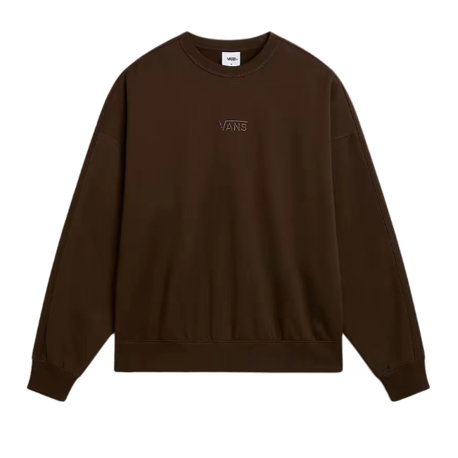 Vans 圆领徽标长袖卫衣 男款 棕色 -VN000GBW3N1