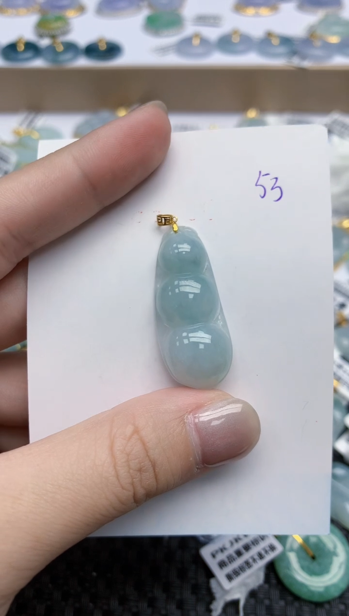 【闪购商品】翡翠颈饰18K金镶嵌天然翡翠A货