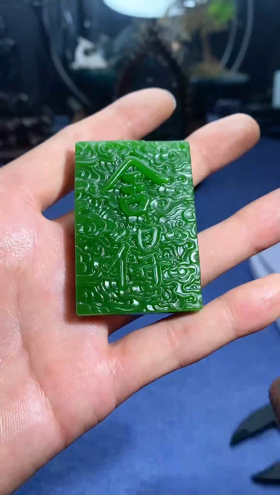 【闪购商品】和田玉颈饰未镶嵌菠菜绿舍得牌