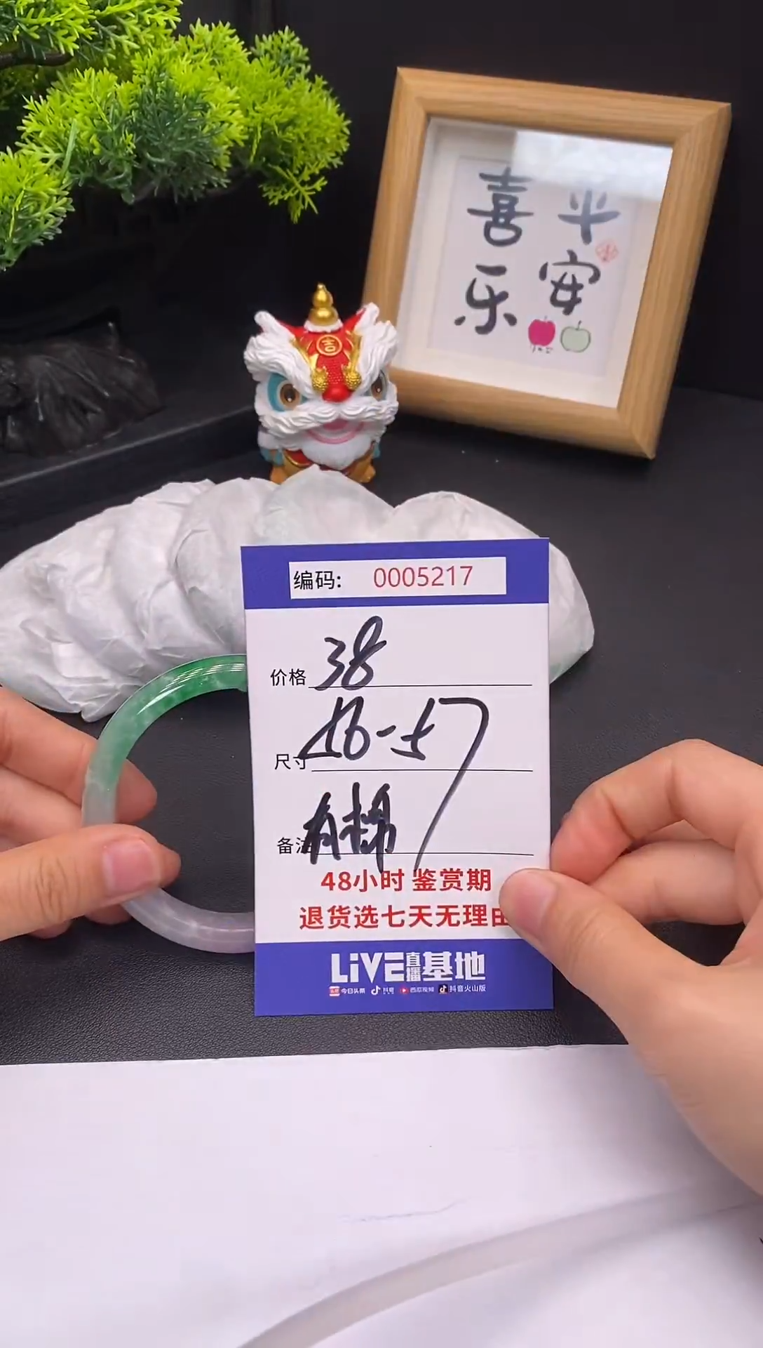 未镶嵌手镯翡翠0005217