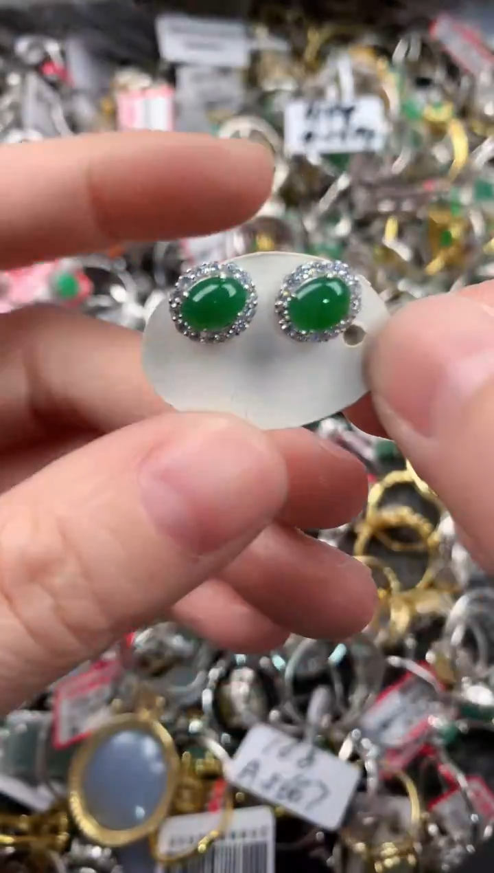 银S925镶嵌戒指翡翠11 9