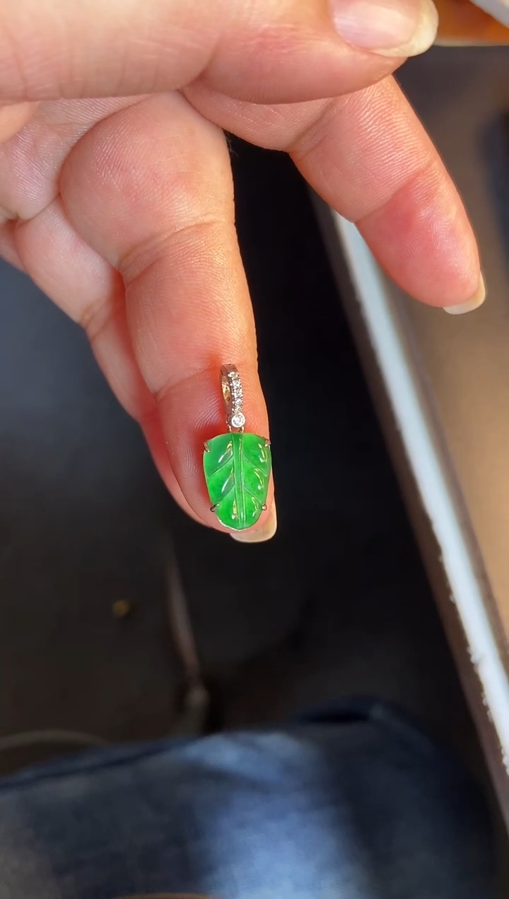 吊坠(不含链)银S925镶嵌翡翠1