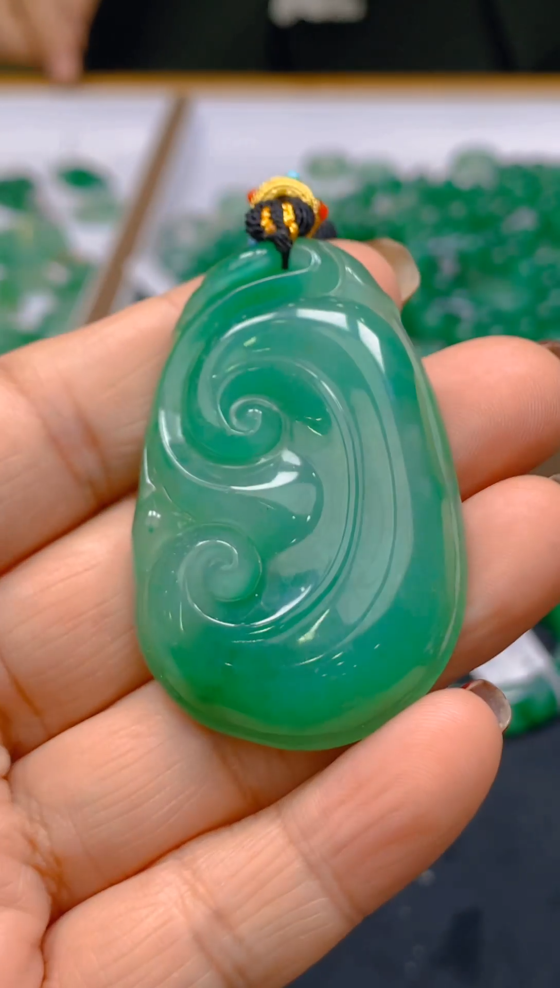 【闪购商品】石英质玉颈饰未镶嵌冰美人非洲翠，官方质检发货036