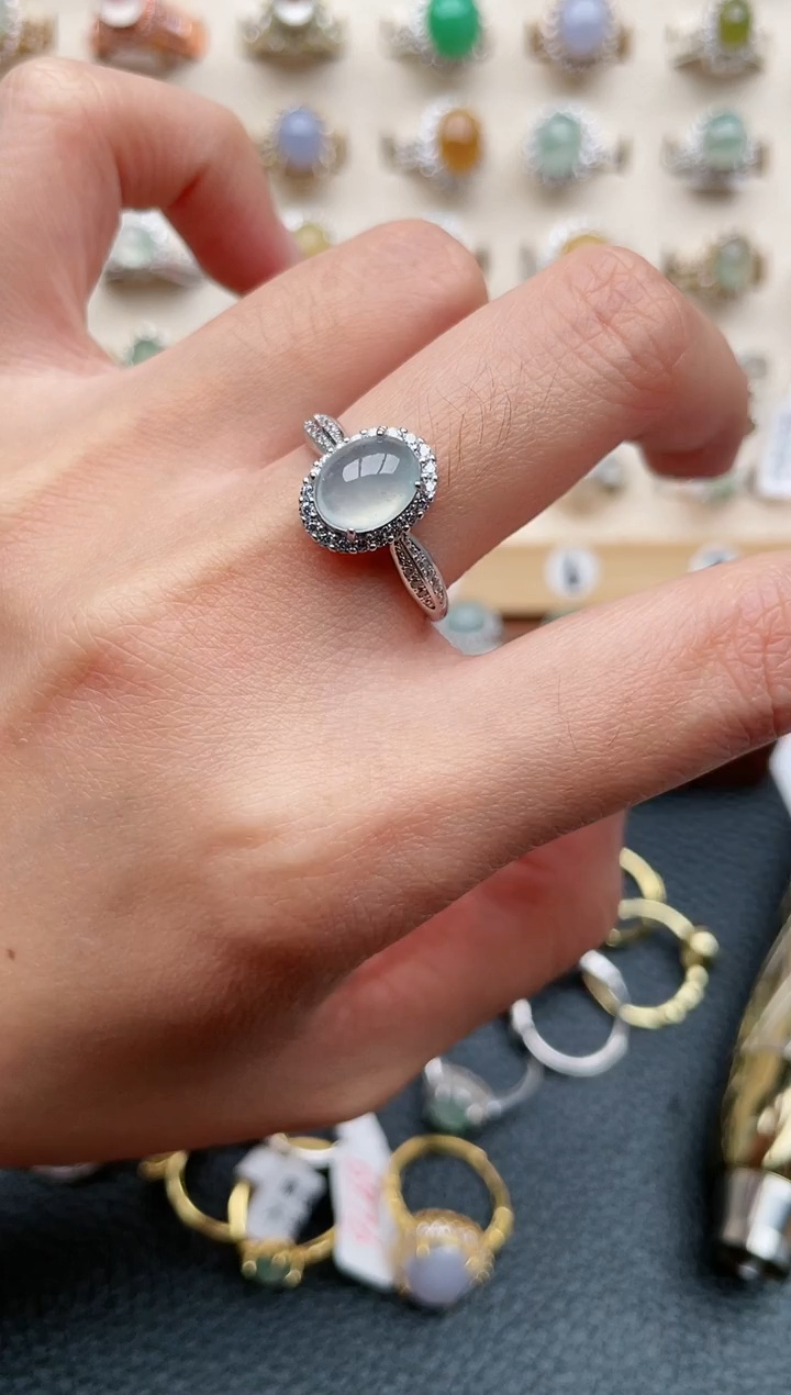 【闪购商品】翡翠戒指银S925镶嵌1111