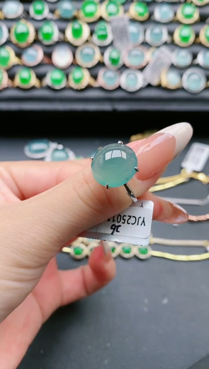 【闪购商品】翡翠戒指银S925镶嵌11111