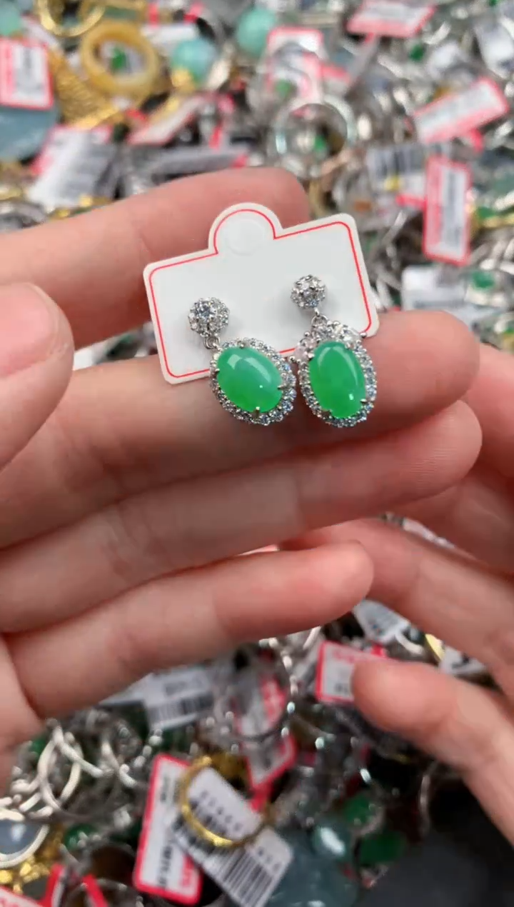 银S925镶嵌戒指翡翠777                 10