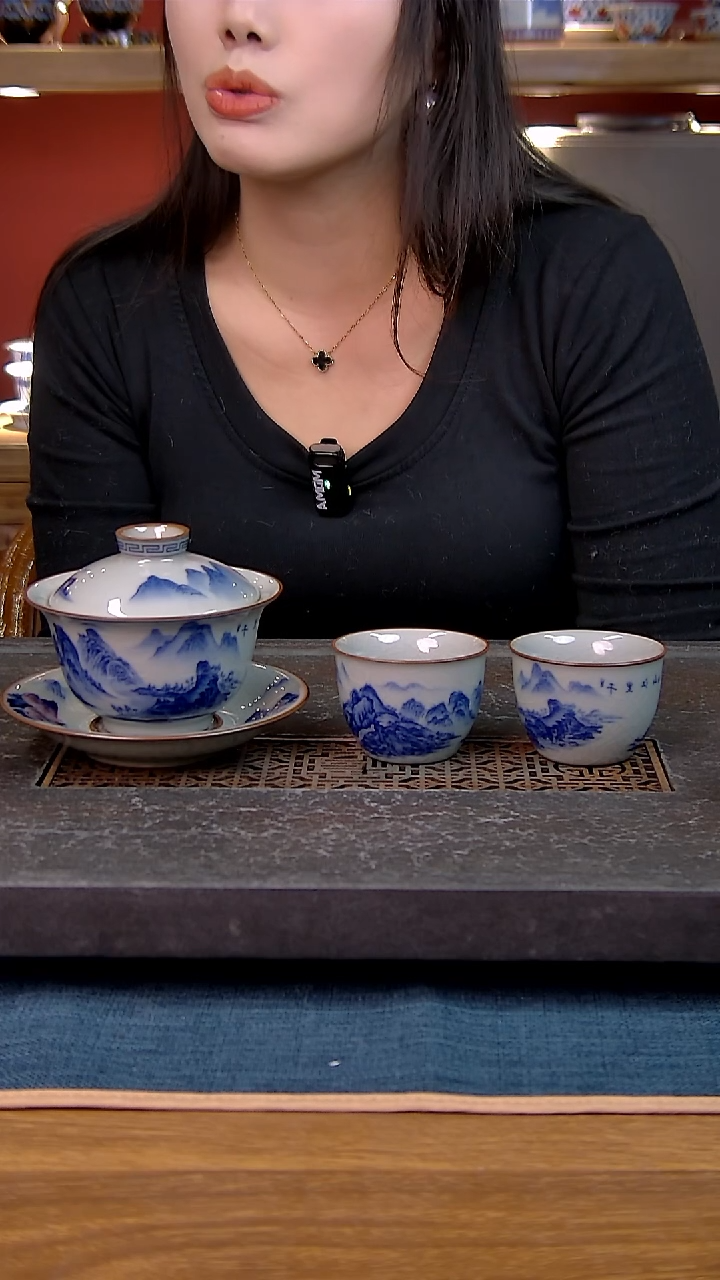 简装家用款3件套 老陶泥开片纹陶瓷茶具