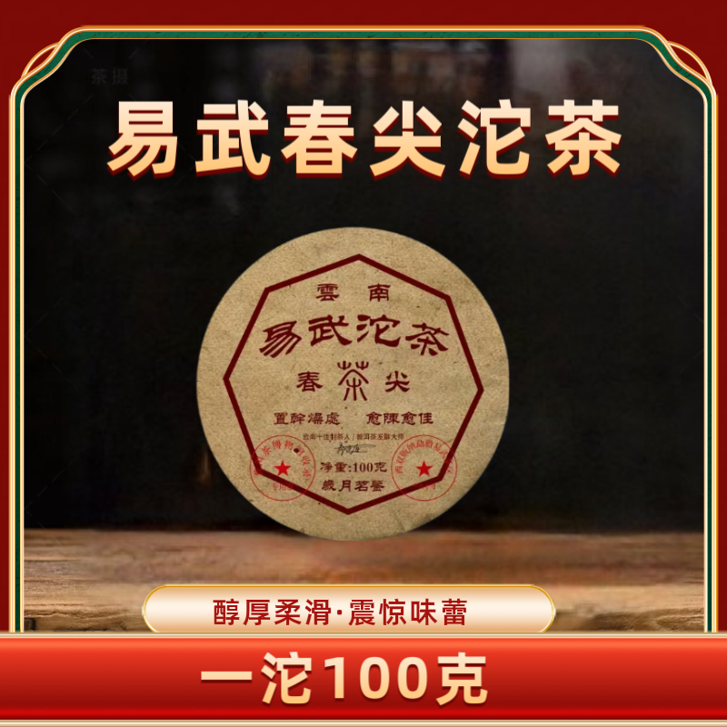 （嘉嘉严选）1995年原料易武春尖熟沱茶 2019年压制 100克一沱