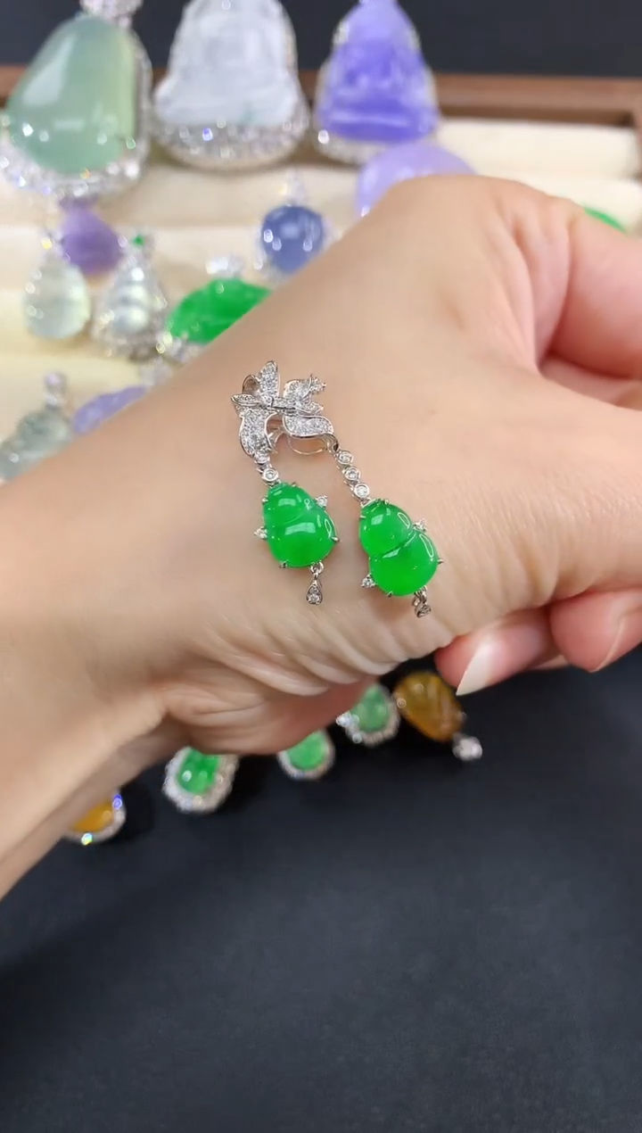 吊坠(不含链)18K金镶嵌翡翠285|15800