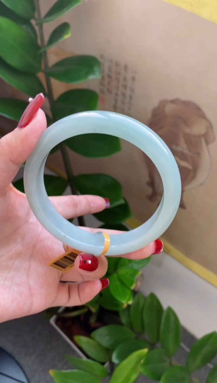 【闪购商品】翡翠手镯未镶嵌（大圈冰胶蓝）63圈口13号