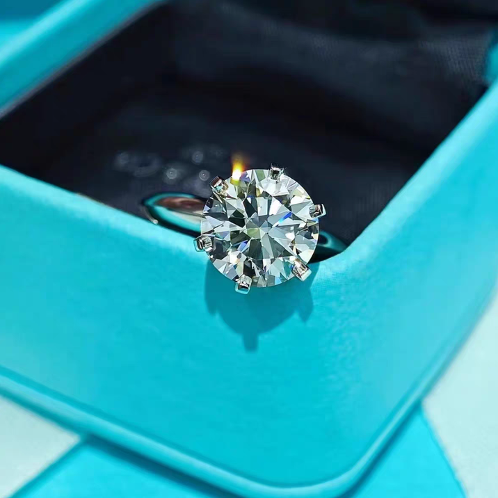 99新 Tiffany & Co./蒂芙尼 小花柳 2.36克拉六爪钻戒I色VS13ex