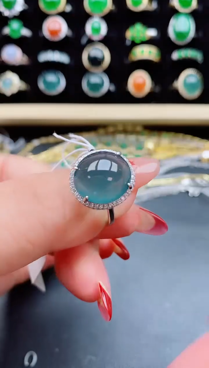 【闪购商品】翡翠戒指银S925镶嵌321321