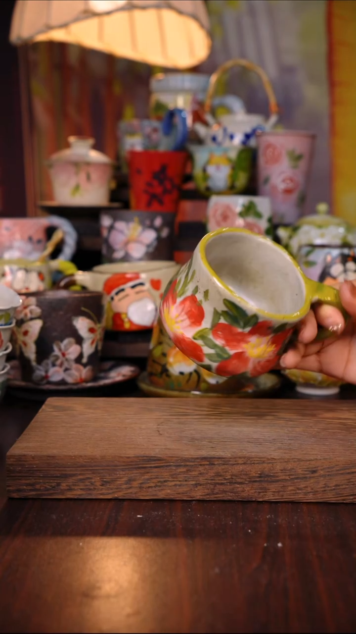 杯子陶泥垚手作 景德镇手工手绘陶瓷器物