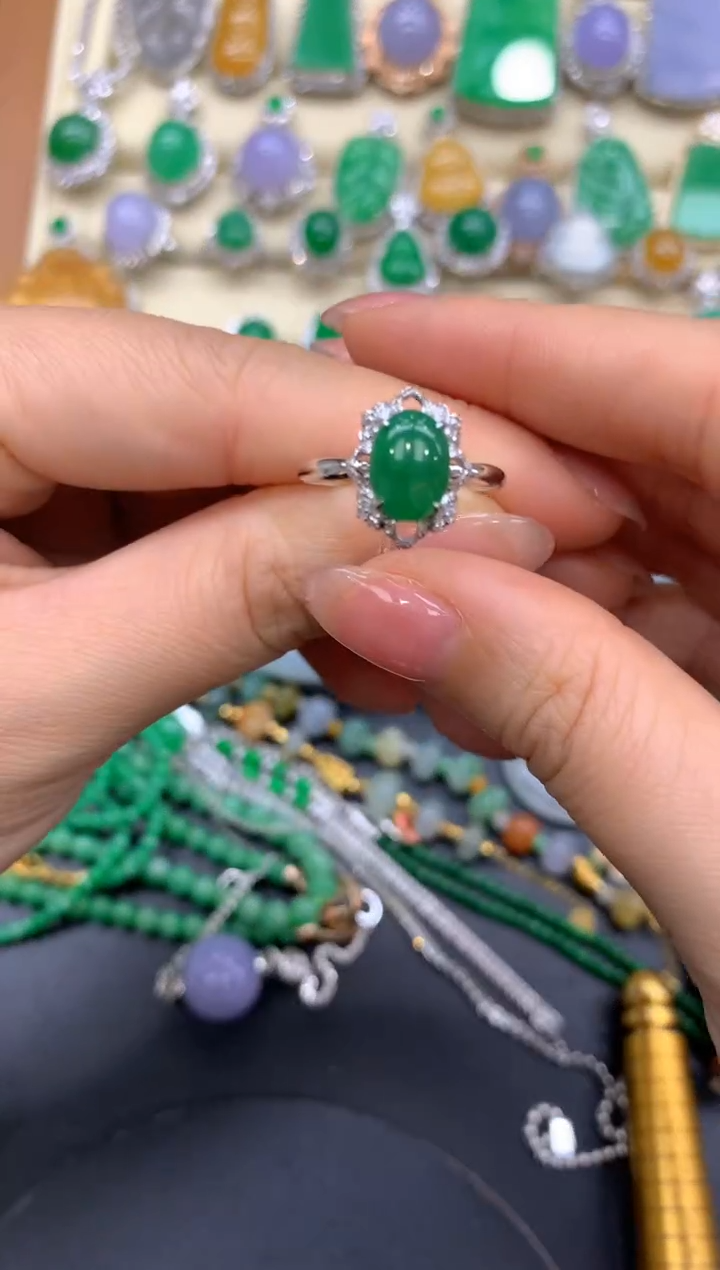 【闪购商品】翡翠戒指18K金镶嵌329-中国好珍宝