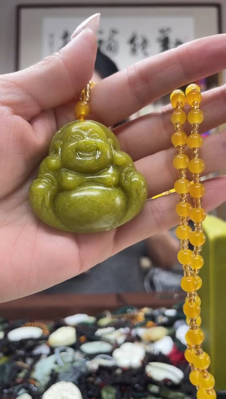 未镶嵌岫玉吊坠多样性发货拍一发一