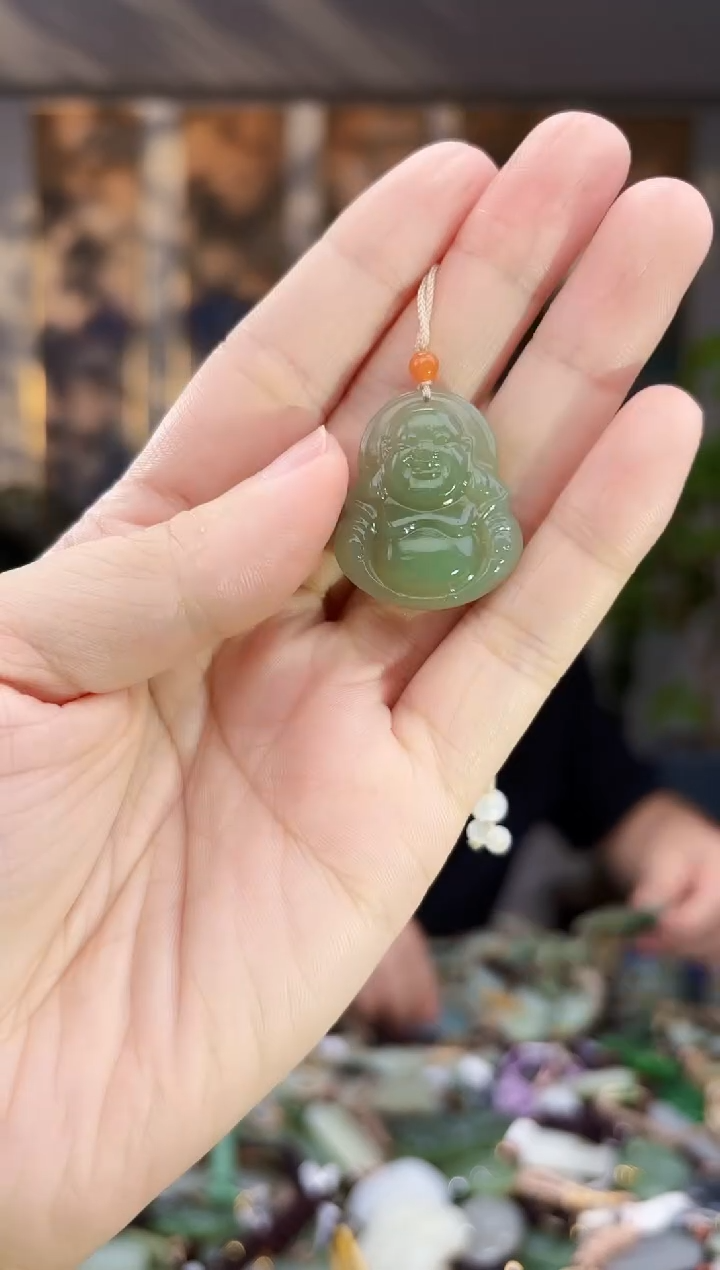 和田玉未镶嵌挂件拍一发一