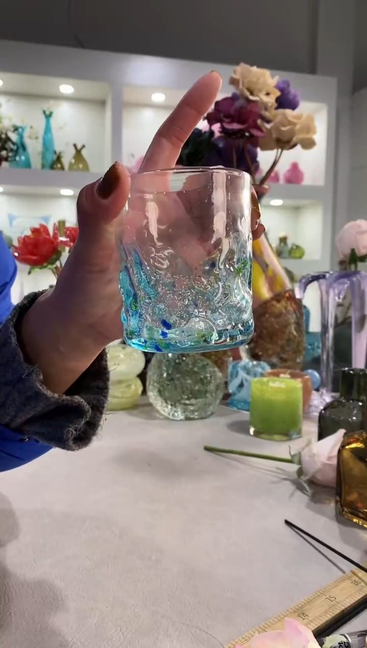 慕忆家手作琉璃花瓶瑕疵