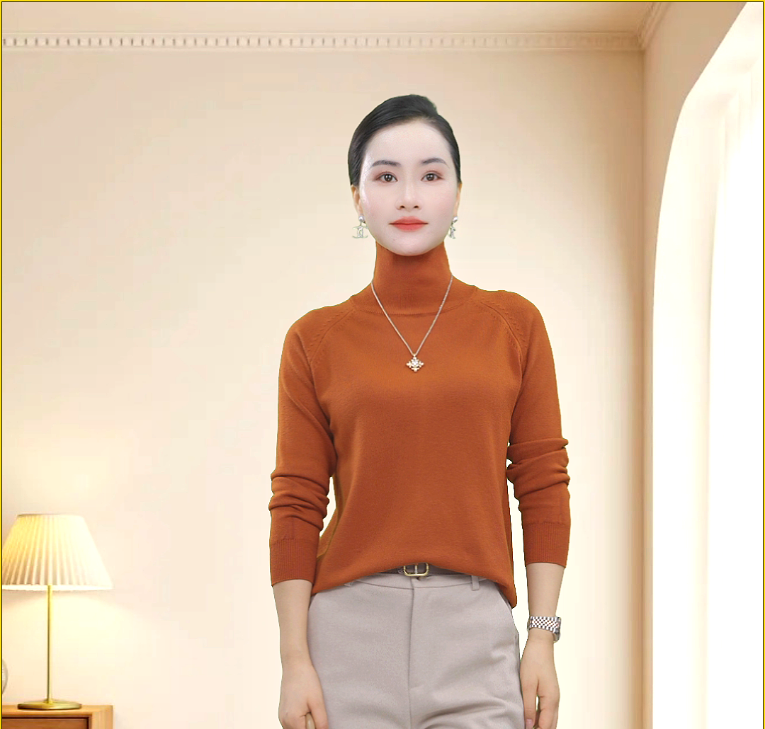 一衣双领，可高领可中领，秋季必备暖脖百搭毛衣X2C31149