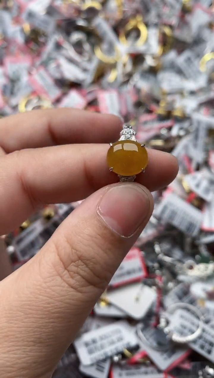 【闪购商品】翡翠戒指银S925镶嵌66666---7