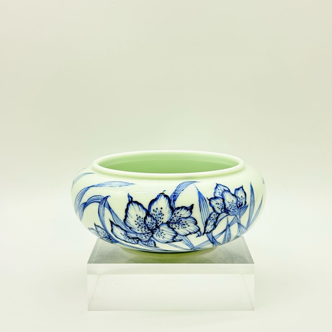 【好物】雨后 湛蓝系列 白描鸢尾花 水洗-茶道零配--yh0827