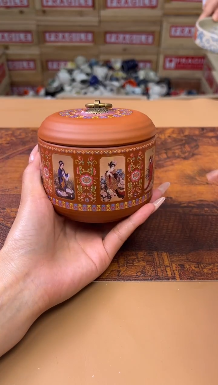 四大美人茶叶罐     