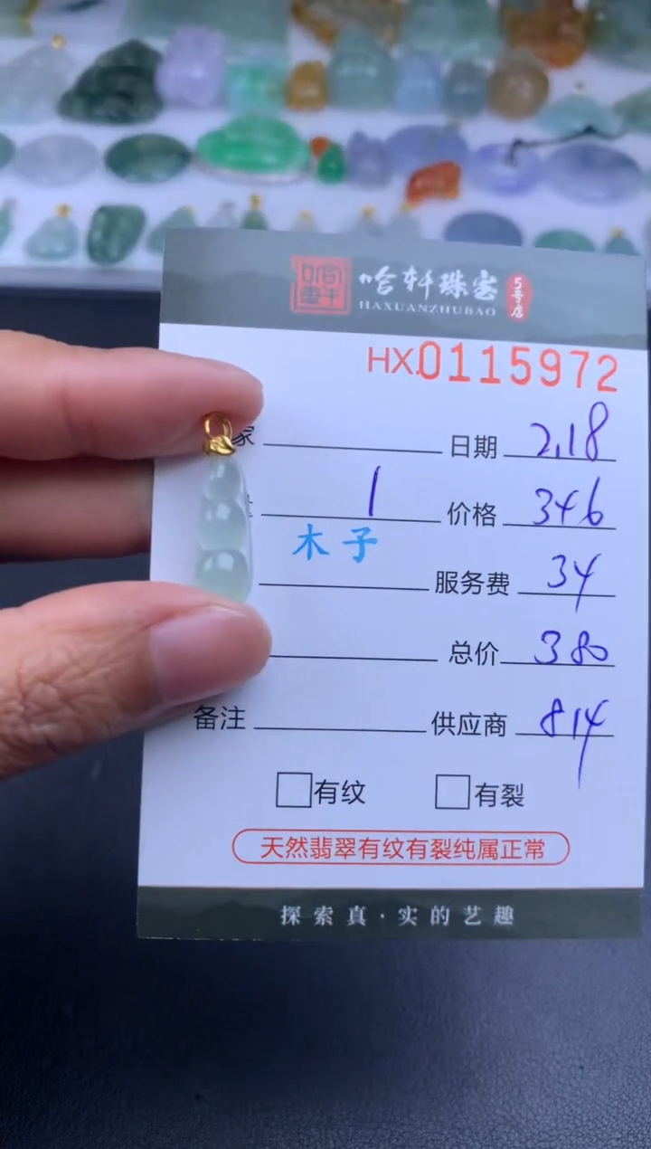 【闪购商品】翡翠挂件未镶嵌哈轩 挂件1