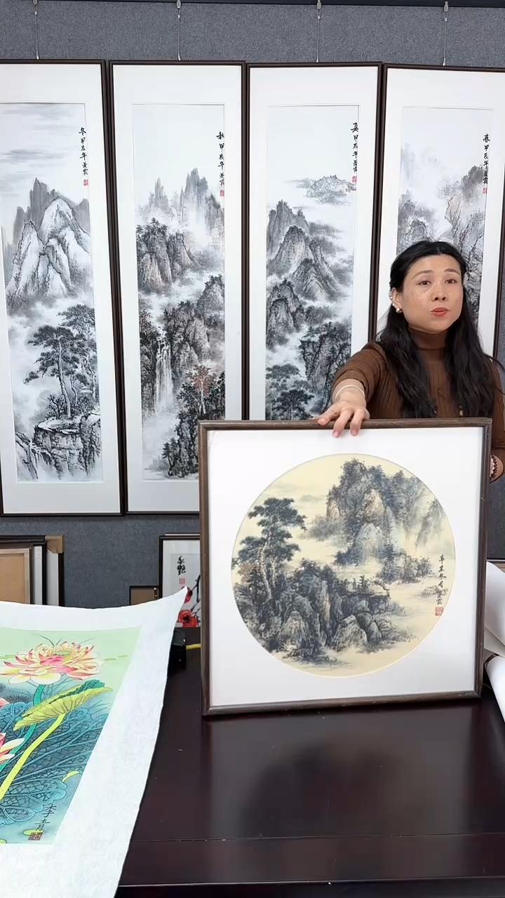 【闪购商品】国画山水实木装裱