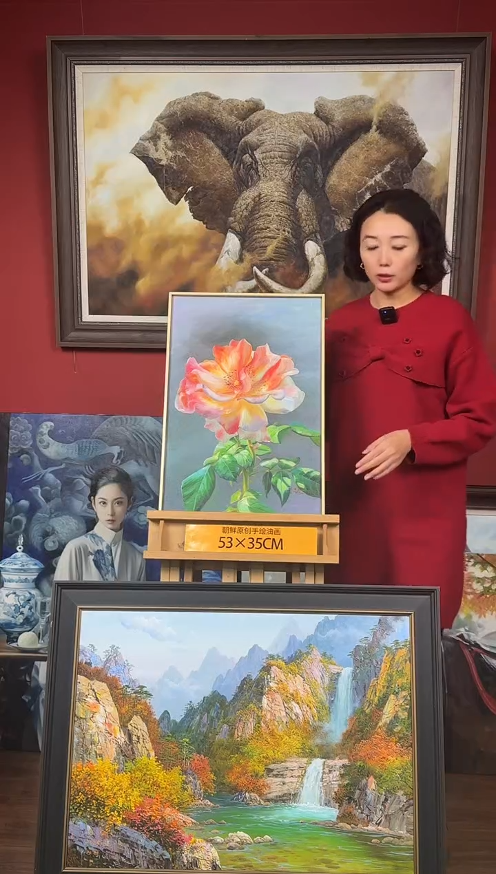 油画【3号】约53*35cm丨朝鲜原创纯手绘孤品油画丨顺丰包邮