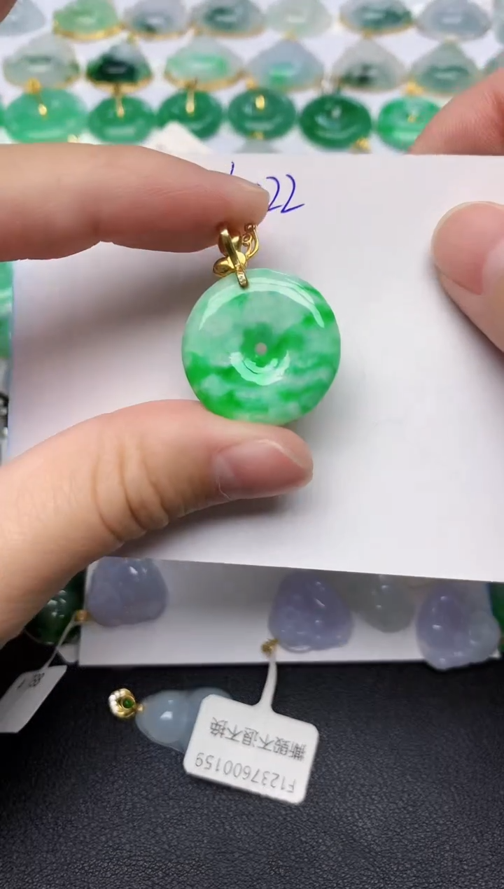 颈饰未镶嵌翡翠天然缅甸A货翡翠百元以上9元证书费自理