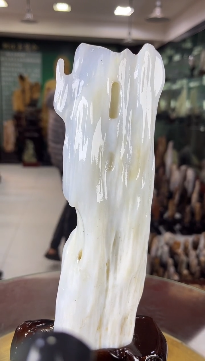 未镶嵌珠宝奇石硅化玉缅甸天然树化玉摆件