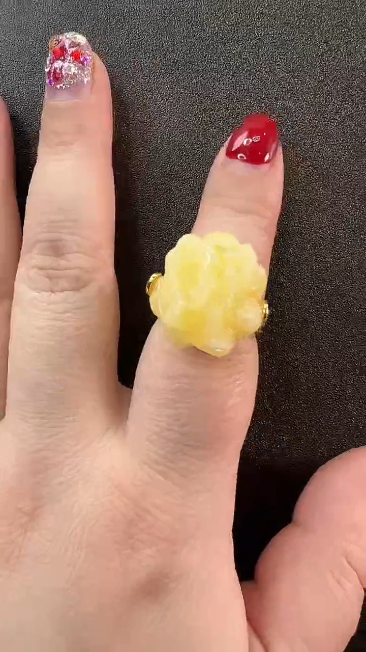 【闪购商品】琥珀戒指未镶嵌戒指