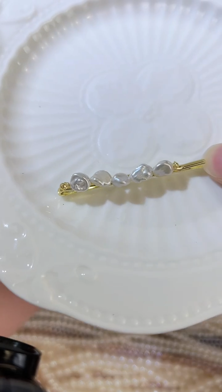 未镶嵌发饰淡水珍珠发夹