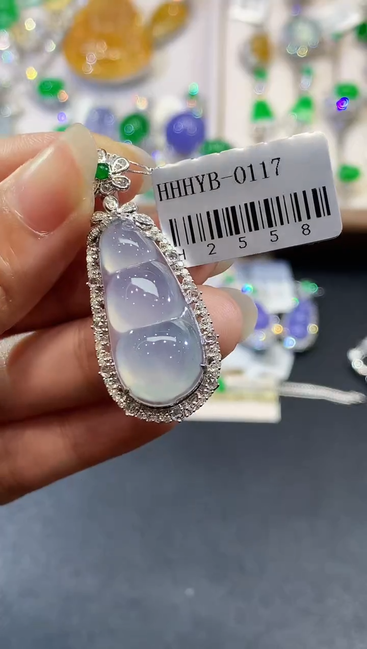 【闪购商品】翡翠18K金镶嵌吊坠(不含链)FG0117