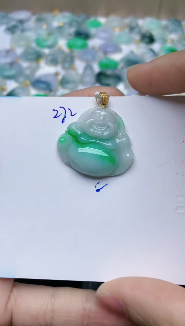 【闪购商品】翡翠颈饰18K金镶嵌天然翡翠A货    272