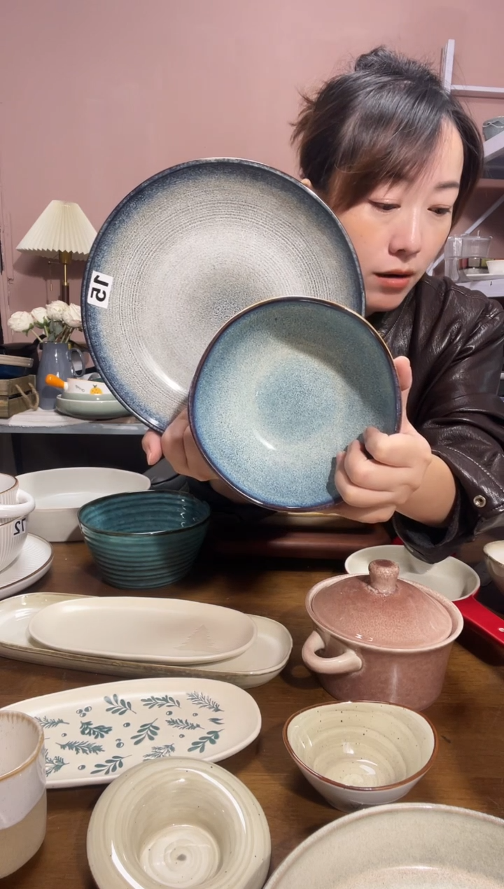 陶瓷微瑕（2个装）15+蓝窑变碗